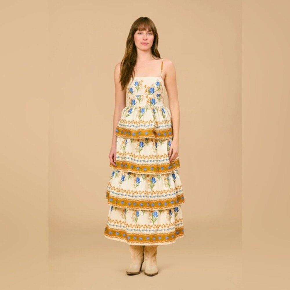 NWT Olivia by Livro Ophelia Midi Dress Size Small Boho Cottagecore - Picture 6 of 6